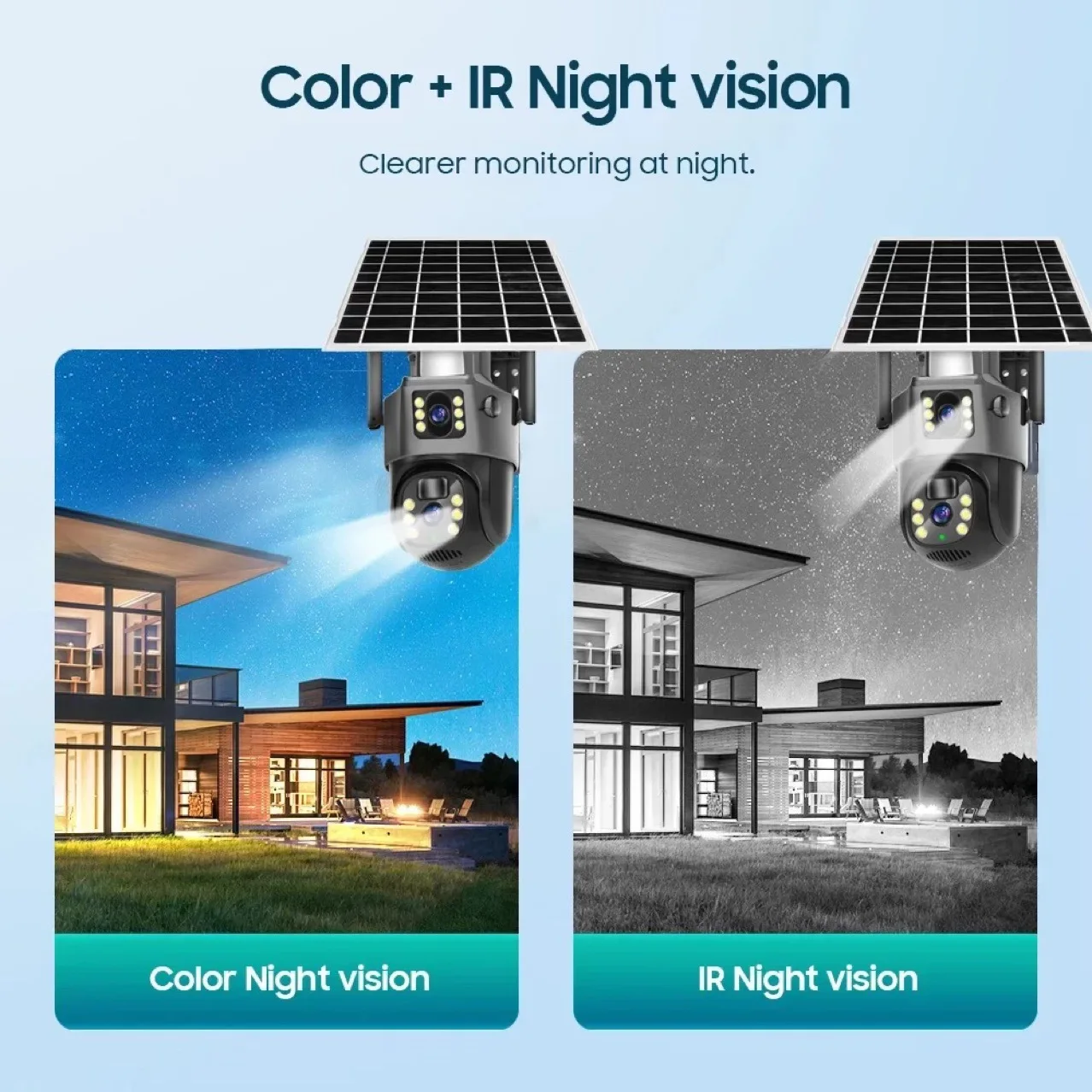 

4g and Wi-fi Solar Cctv Camera with Voice Outdoor Waterproof Smart Security Monitoring for Home