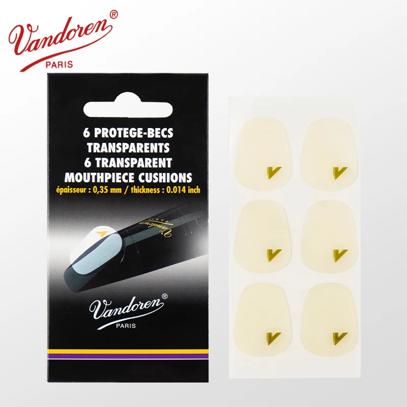 French Vandoren Curved Mouthpiece for Alto and Tenor Saxophone Clarinet with Transparent Pads and Universal Fit