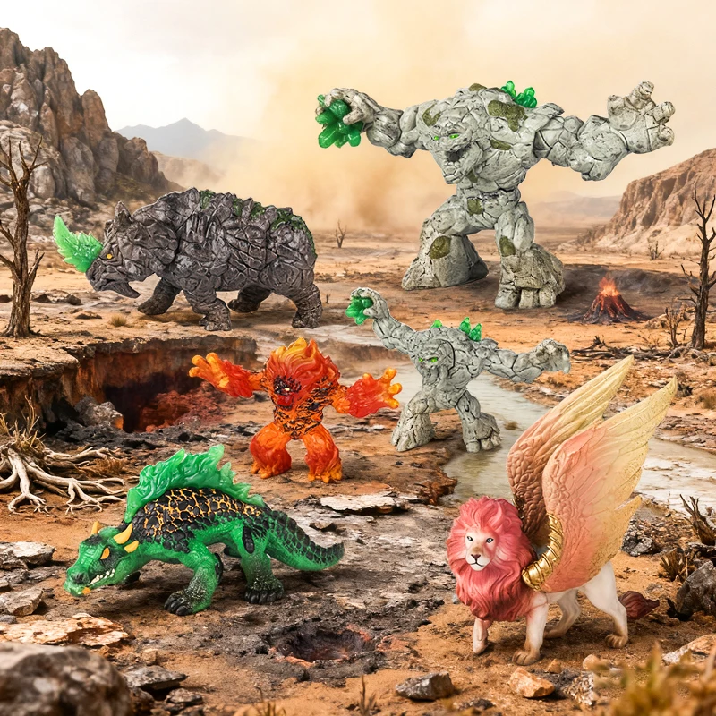 Oenux Simulation Dinosaurier Bayala Drachenbaum Monster Fledermaus Dämon Basilisk Tiermodell Actionfiguren PVC Sammlung Kinderspielzeug Geschenk – Detail 30