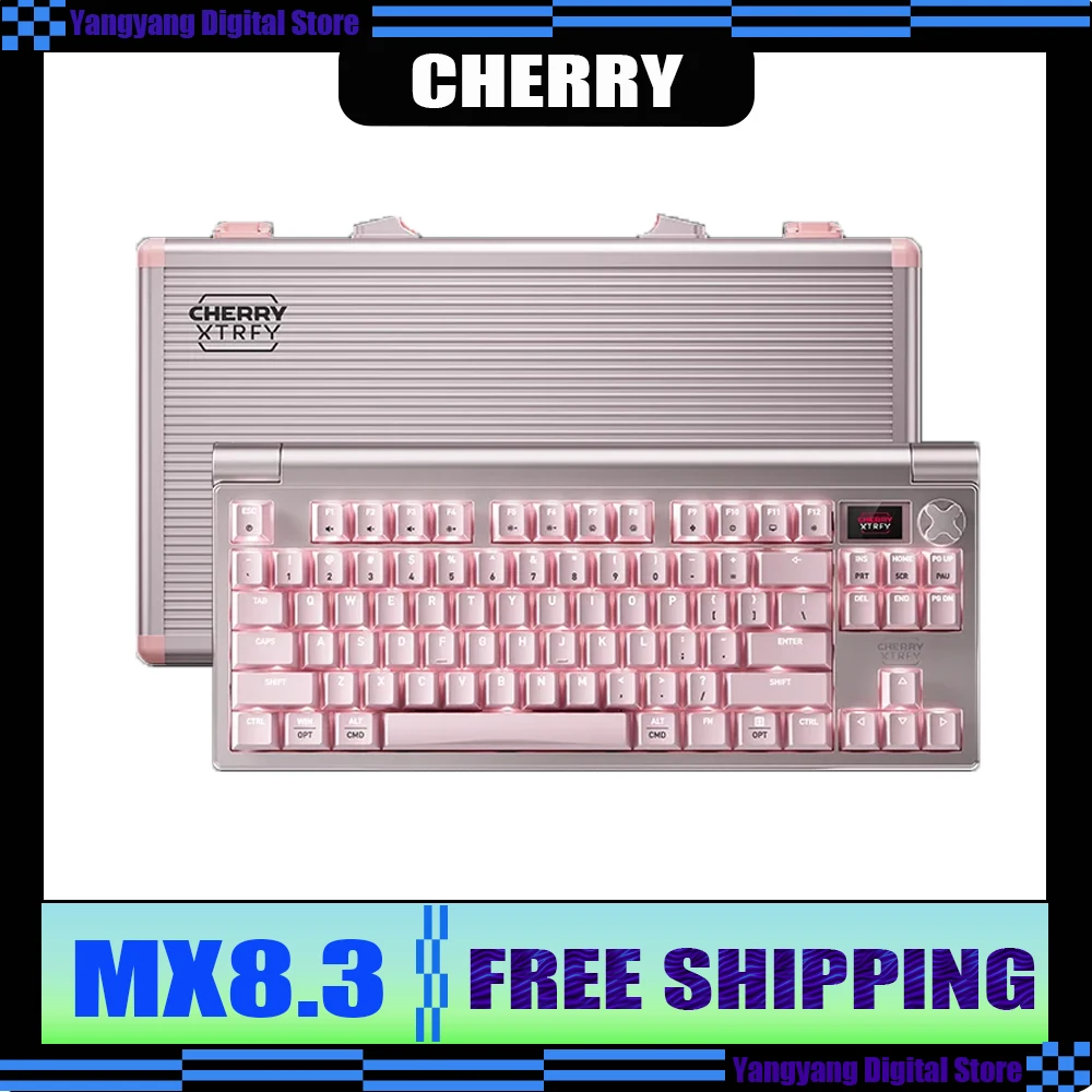 

Алюминиевая клавиатура CHERRY MX8.3 Blossoms с коробкой, беспроводная трехмодельная RGB, 8000 Гц, игровая механическая клавиатура для киберспорта, аксессуар для ПК