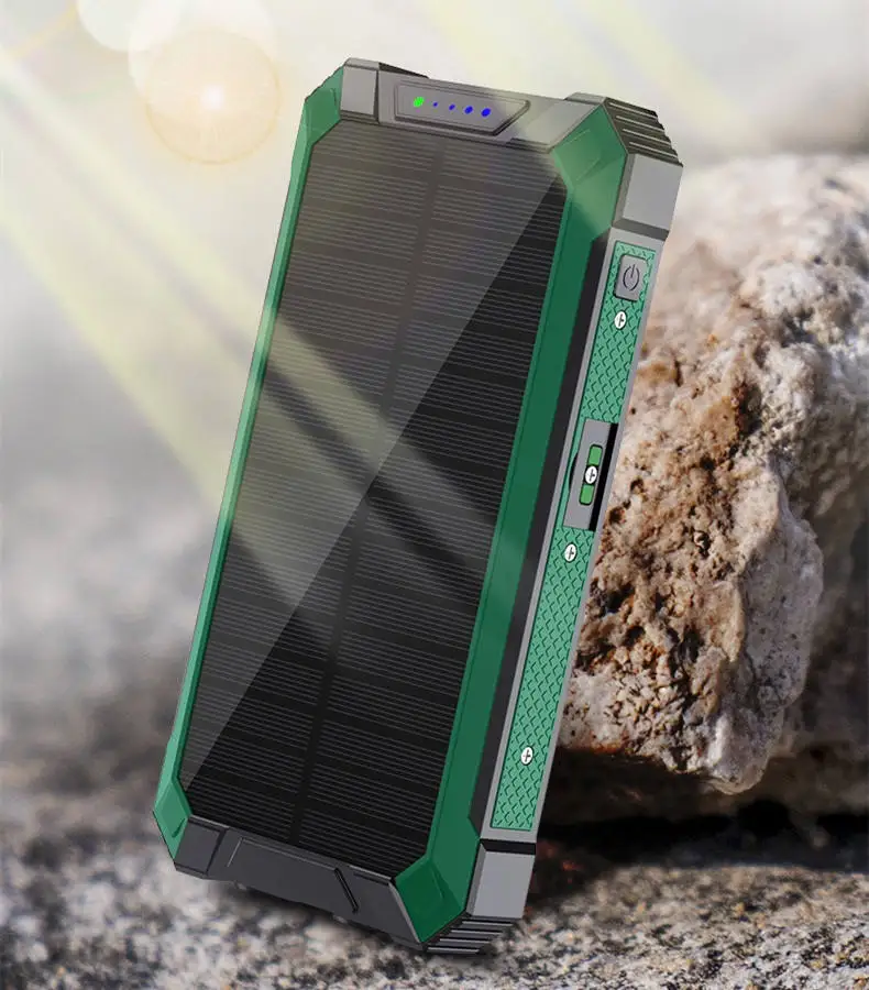 Best seller power bank solar waterproof 20000mah type c port folding solar power bank with wireless charging 30000 mah