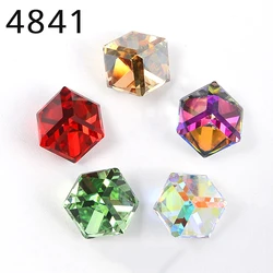 4841 Cube Fancy Stone Original Crystals from Austria Rhinestone for DIY Jewelry Making Women Nail Art Loose Beads