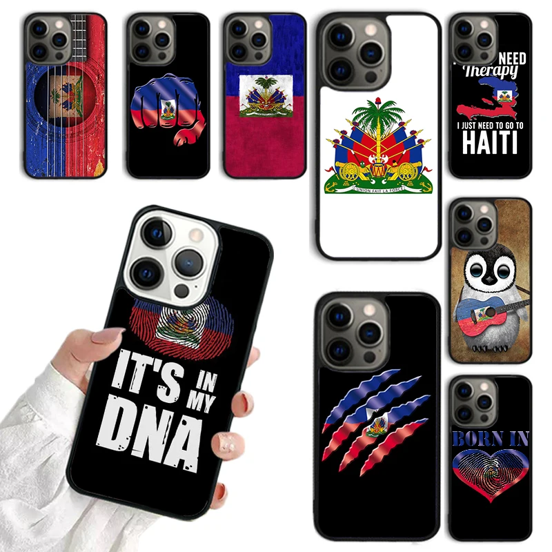 Haiti Haitian Flag Phone Case For iPhone Plus X XS Max XR Cover Shell for iPhone 16 15 14 13 12 Mini 11 Pro Max