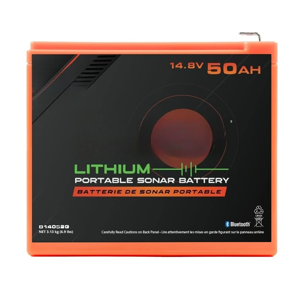 

14.8V 50Ah Lithium-Ion Battery with Charger - Portable Power for Ice Fishing Live Imaging Sonar, Customized