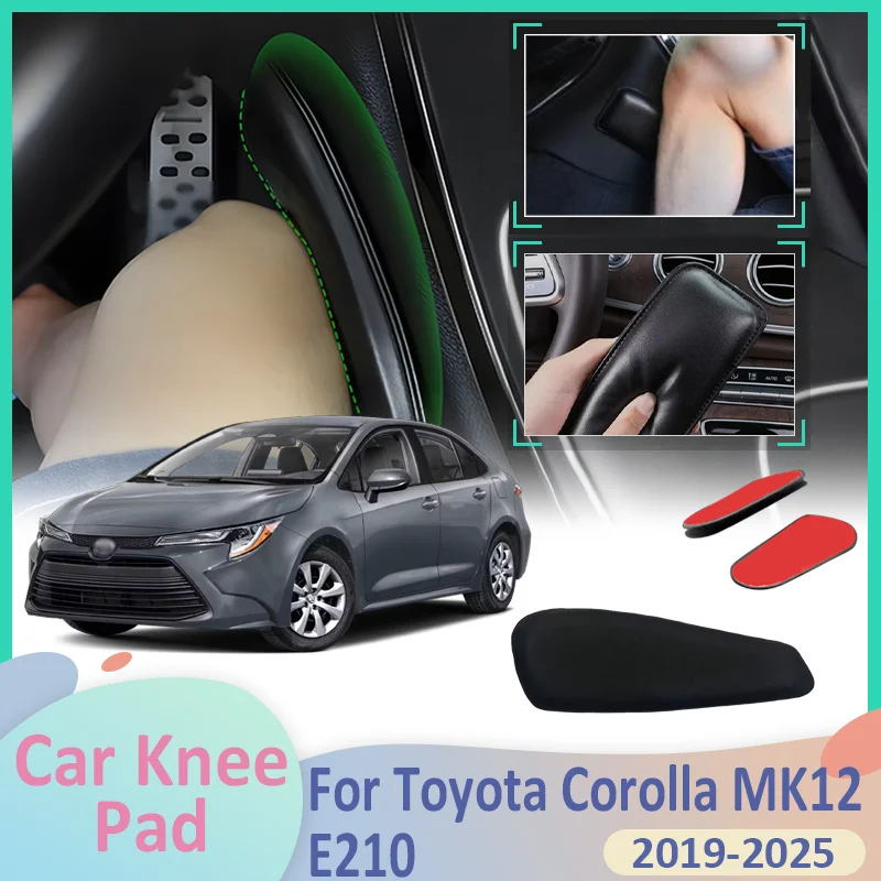 For Toyota Corolla MK12 E210 2019~2025 2024 Car Leg Knee Pads Foot Lether Center Control Elbow Cushions Armrest Interior Support