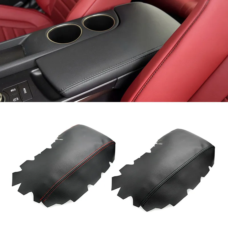 Lexus IS250 IS350 2014 2015 2016 2017 마이크로 화이버 가죽 인테리어 센터 콘솔 뚜껑 팔걸이 패드 커버 트림 벤치 시트