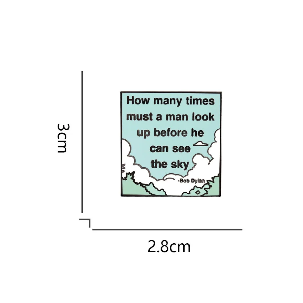 كم وقت يجب أن يبحث رجلًا قبل أن يمكن أن يرى السماء المينا دبابيس بوب ديلان شارة التلبيب بروش الملابس الديكور مجوهرات