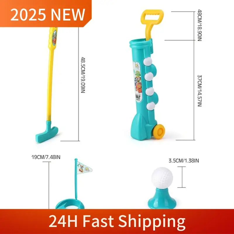 

A49U Plastic Golf Child Golf Sports Game Professional Kids Children Home Outdoor Indoor Small Golf Club Party Training
