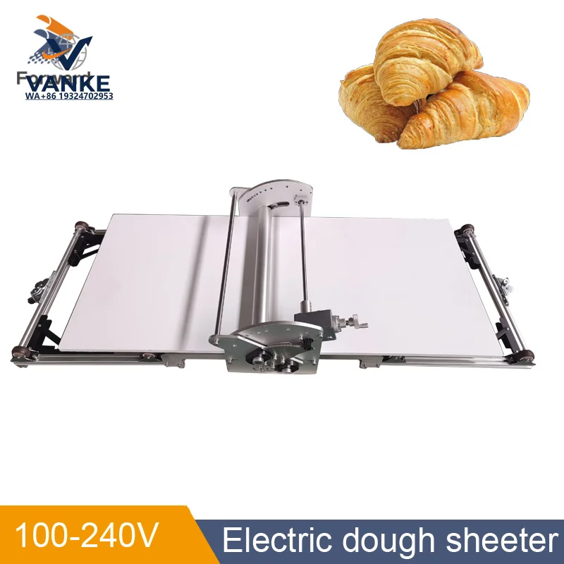 110V 220V Tabletop Bakery Pastry E gg Tart Bread Croissant Dough Roller Sheeter Machine Automatic Commercial Dough Flatten
