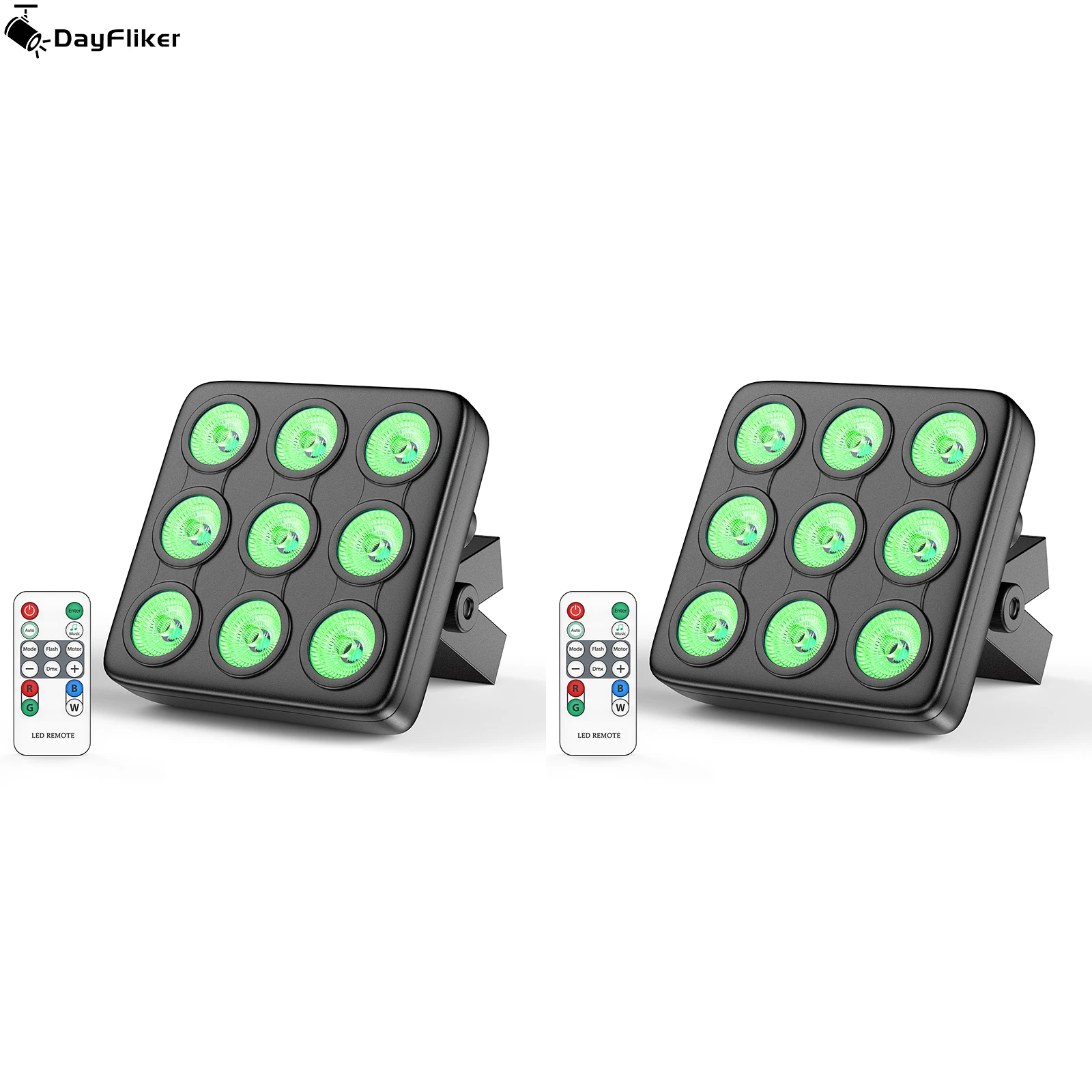

DayFlicker 2Pcs Par Lights 90W Par Uplights RGBW Color Mixed Beam Lighting DMX512 Control Strobe For Nightclub DJ Wedding Party