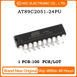 1PCS/10PCS/50PCS/100PCS AT89C2051-24PU AT89C2051 IC MCU 8BIT 2KB FLASH 20DIP Brand New Original