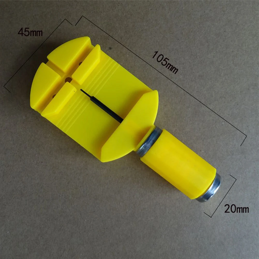 Strumento di regolazione della lunghezza dell'orologio con regolatore del cinturino del braccialetto per la manutenzione dei gioielli ABS + piattaforma regolabile in acciaio inossidabile