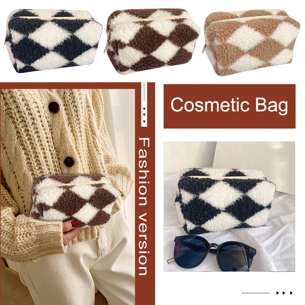 حقيبة مستحضرات التجميل المنقوشة الأنيقة حقيبة أدوات مكتبية للطلاب منظم السفر حقيبة أدوات الزينة متعددة الوظائف ناعمة لقضاء عطلة السفر