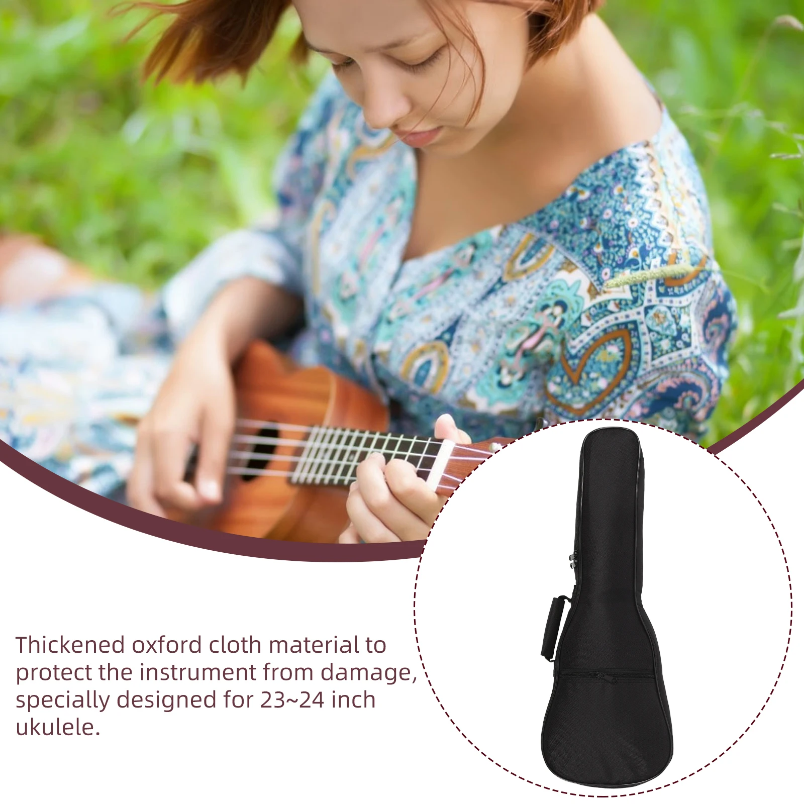 Gig Bag Durável Ukulele Instrumento Musical Capa Protetora Guitarra Oxford Ukelele Concerto