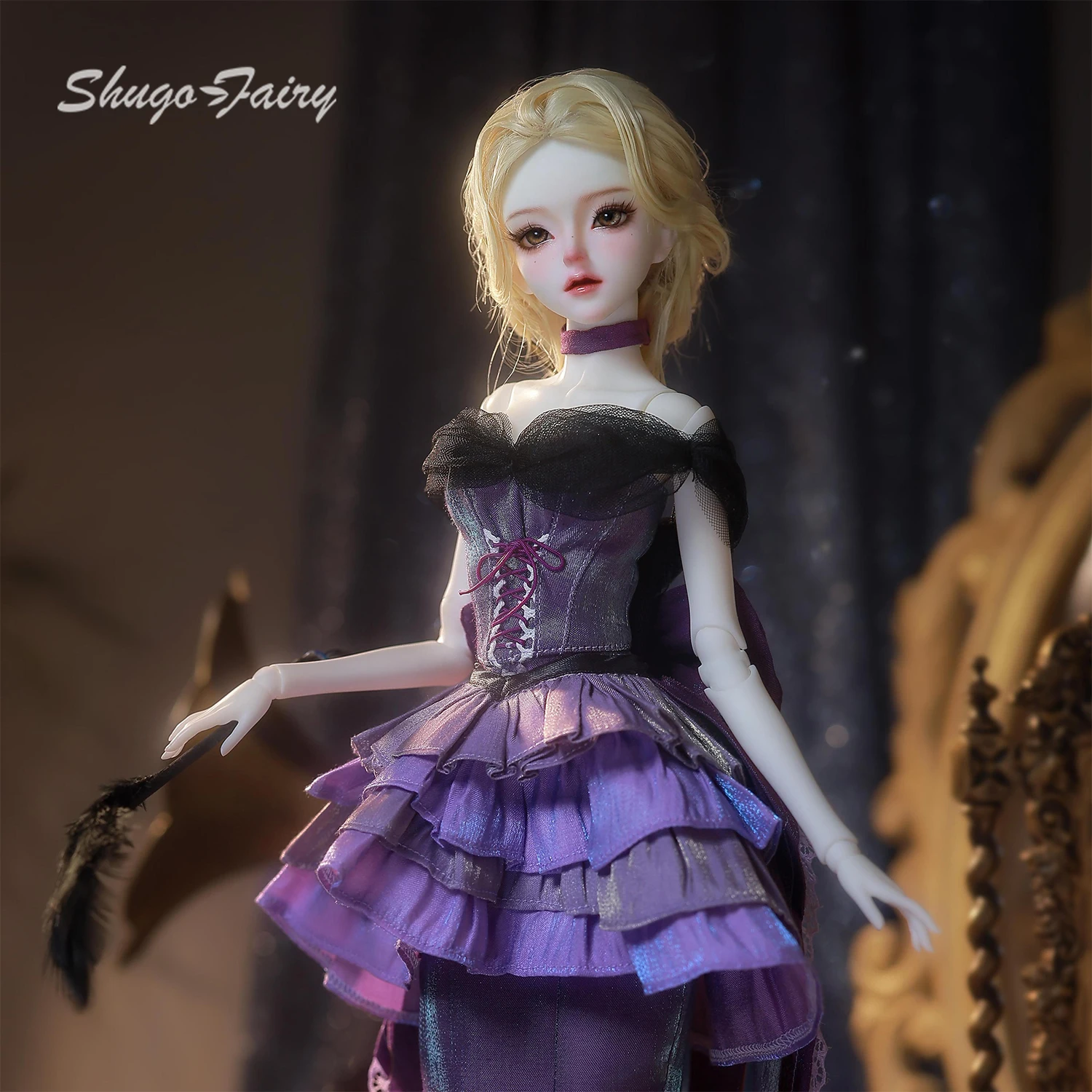 Dendro B 1/4 BJD elegante Matriarch corte cena vestido púrpura Shugafairy madrina Anime muñeca coleccionable conjunto completo