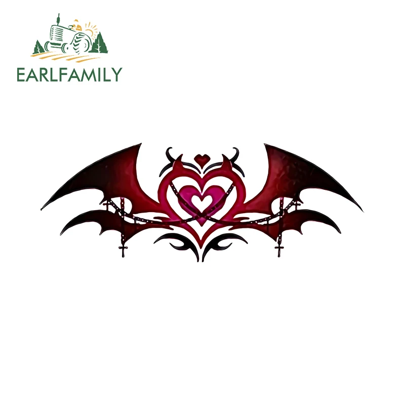 

EARLFAMILY Succubus Tattoo Alluring Car Stickers Unique Rear Windshield Guitar Decal Fashionable Waterproof Car Accessories