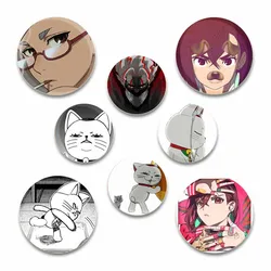 32/44/58mm Anime Dandadan Cartoon Character Lapel Pins Creative Round Brooches Badge for Backpack Decoration Gifts