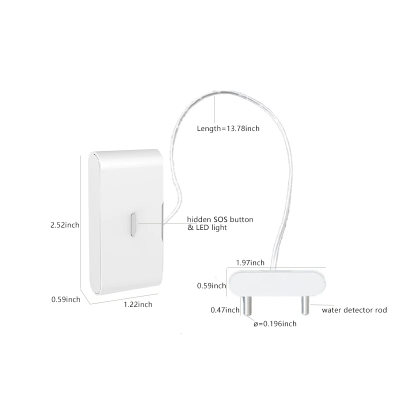 Sensor Kebocoran Air 433 Detektor Kebocoran Air Nirkabel Sensor Alarm Kebocoran Air Tingkat 12V Bekerja untuk Kit Alarm Rumah