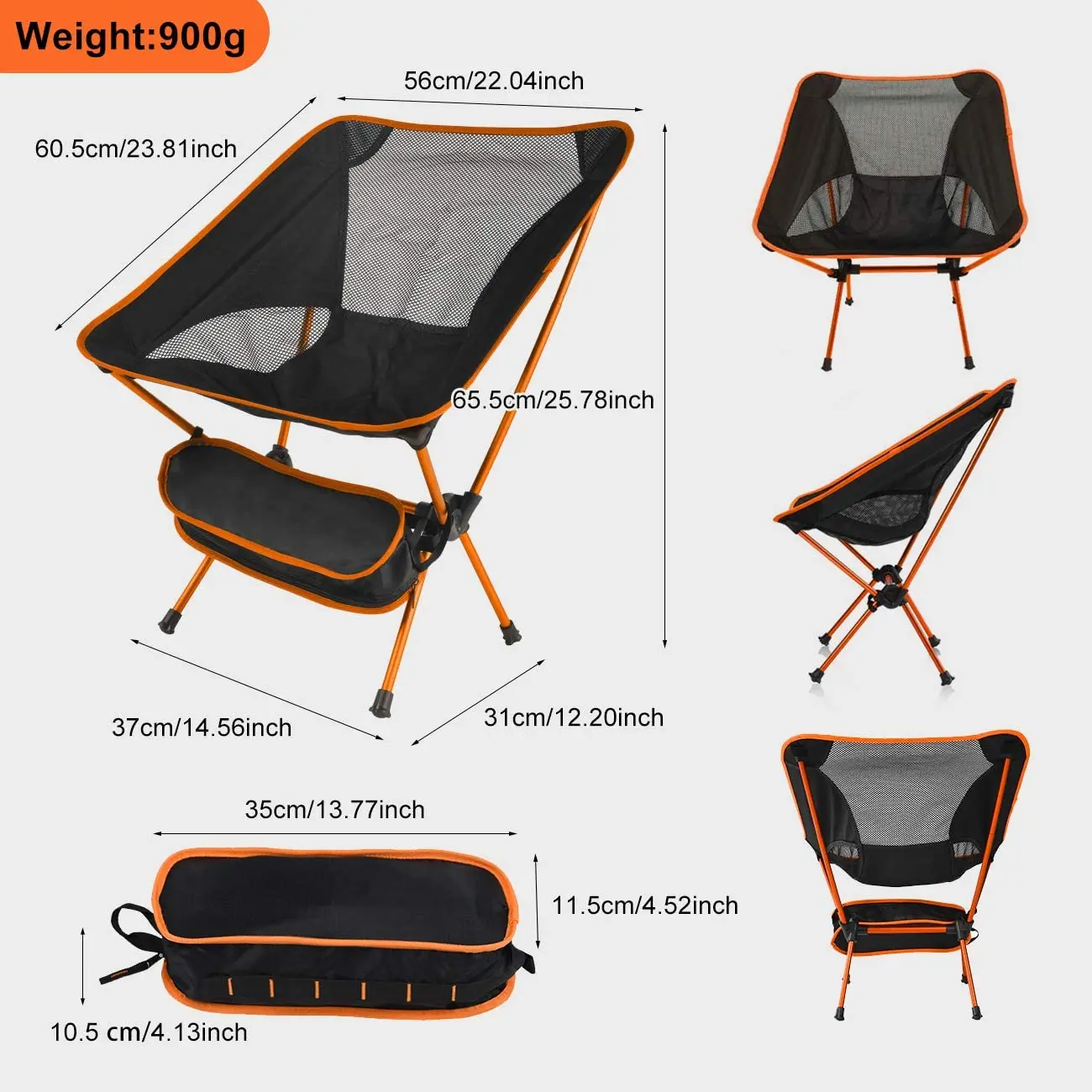 Camping Fishing Barbecue Chair Portable Ultra Light Folding Chair High Load Outdoor Camping Beach Hiking Picnic Seat Tool Chair