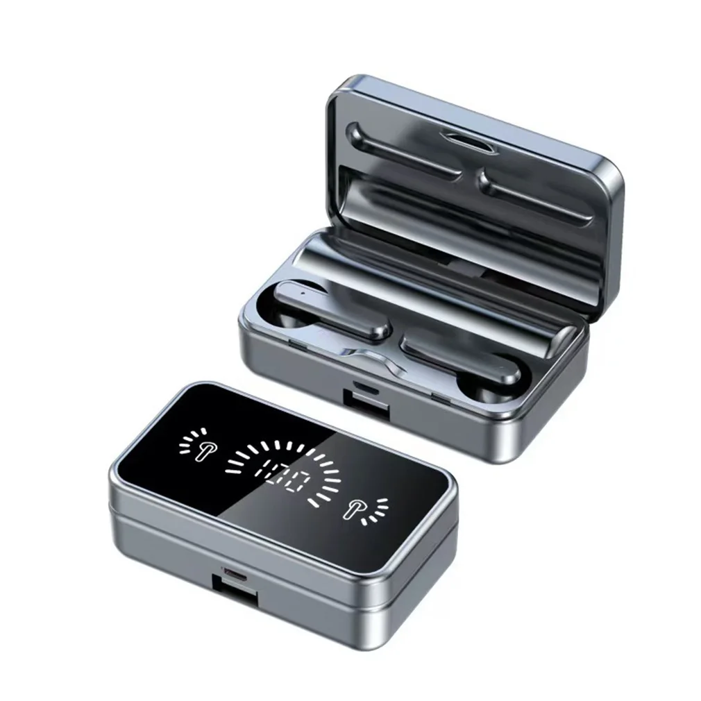 

S20 Bluetooth Wireless Earphones Stereo Sport Waterproof Headset Mirror Digital Display Charging Box Headphones Dropshipping