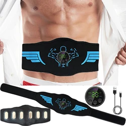 Estimulador muscular EMS para hombre y mujer, tóner ABS, cinturón de entrenamiento Abdominal, máquina de adelgazamiento corporal, Abdomen, quema de grasa del vientre, Fitness