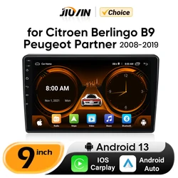 JIUYIN Car Radio For Citroen Berlingo B9 Peugeot Partner 2008 - 2019 wireless CarPlay Android Auto car intelligent systems 2din
