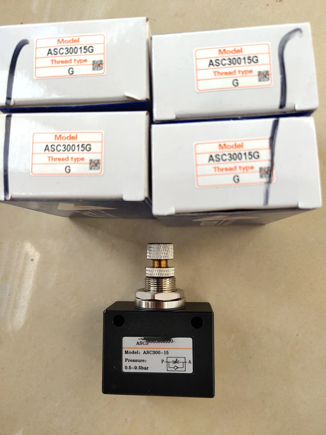 ASC Series Compact Pneumatic Flow Control Valve ASC100-06 ASC200-08 ASC300-10 ASC300-15
