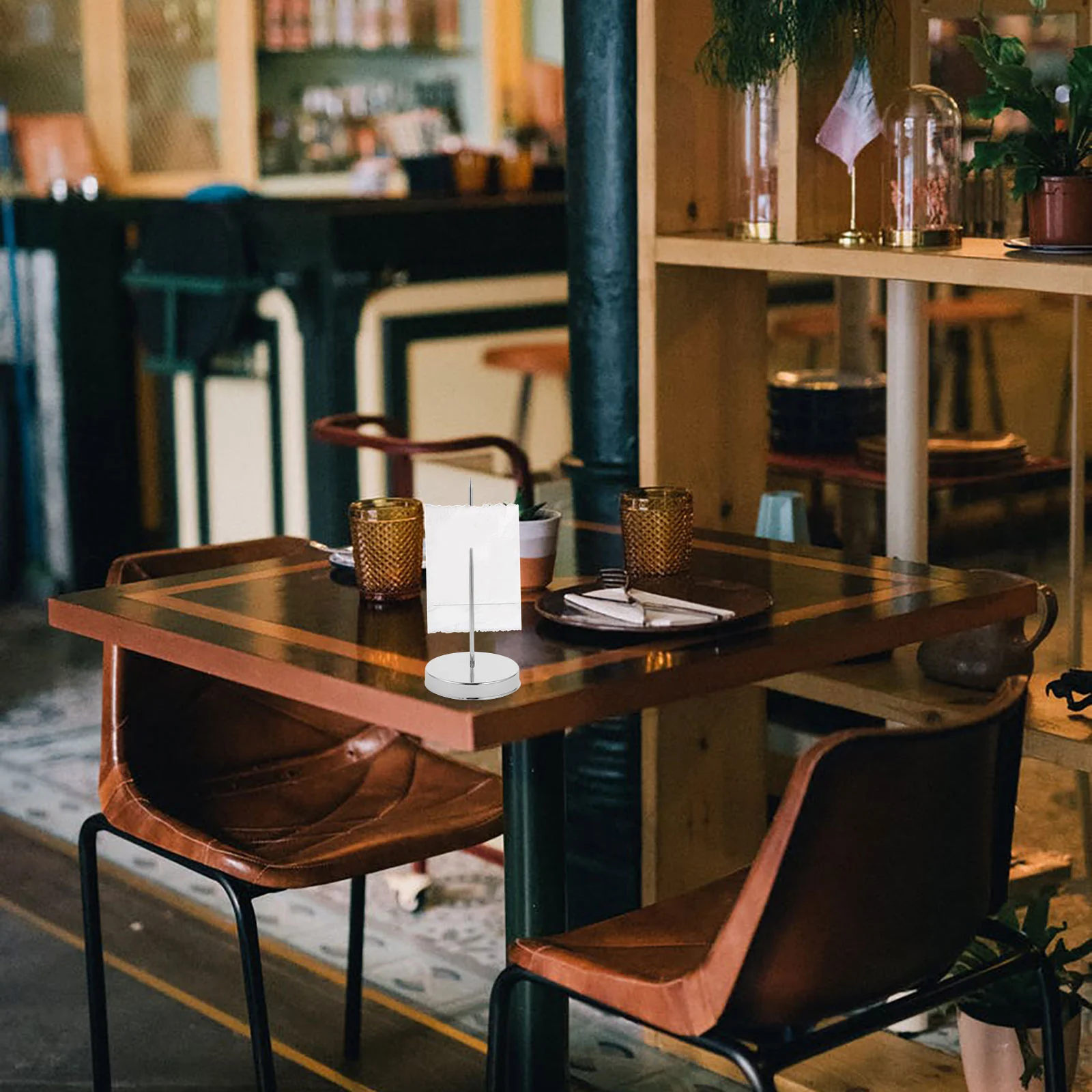 2 Pcs Bill Collector Tabletop Memo Holder Office Receipt Convenient Menu Check Ticket Spike Desktop