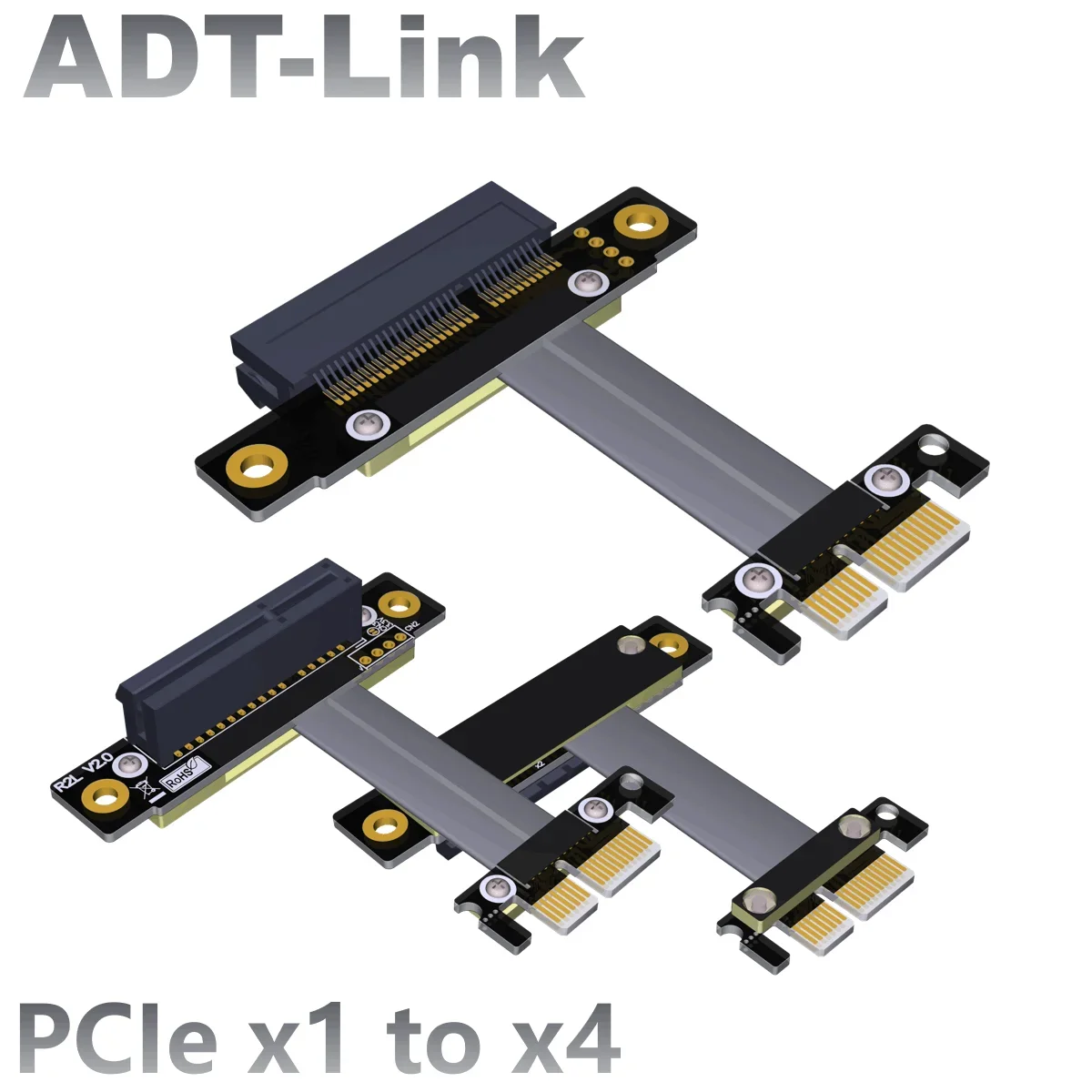 PCIE 3.0 x4 to x1 Extension Cable PCIe 3.0x1 gen3 8Gbps Adapter Riser Cable Network Card HDD Capture Card Audio Wireless LAN USB