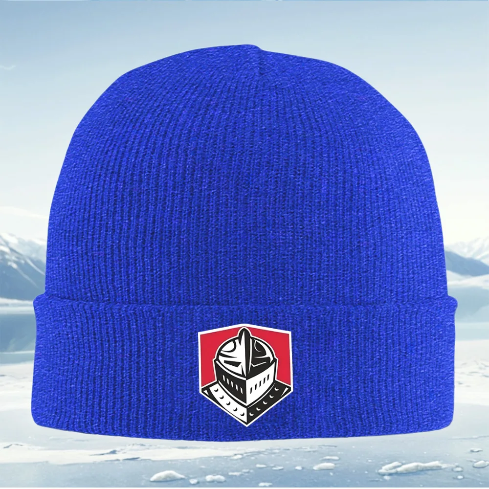 فارس خوذة شعار أسود أبيض أحمر الرجال النساء للجنسين محبوك قبعة قبعة صوفية قبعة الشتاء الحرارية الدافئة عيد الميلاد في الهواء الطلق Cycl #6