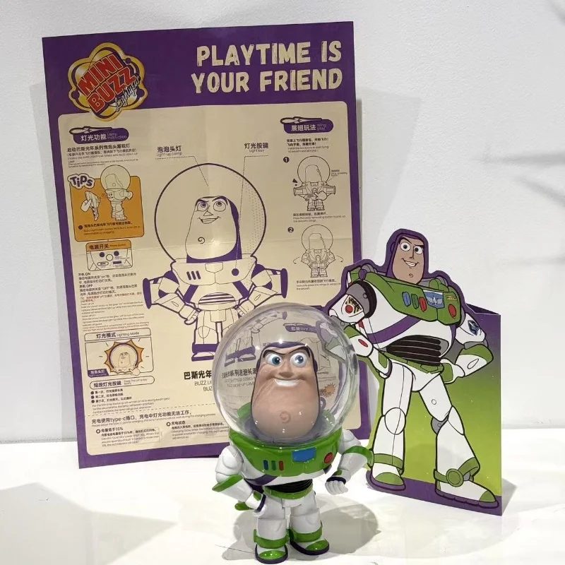 Auf Lager Martube Pixar Disney Toy Story Buzz Lightyear Handgefertigtes bewegliches Nachtlicht Actionfigur Kunstdekoration Weihnachtsgeschenke