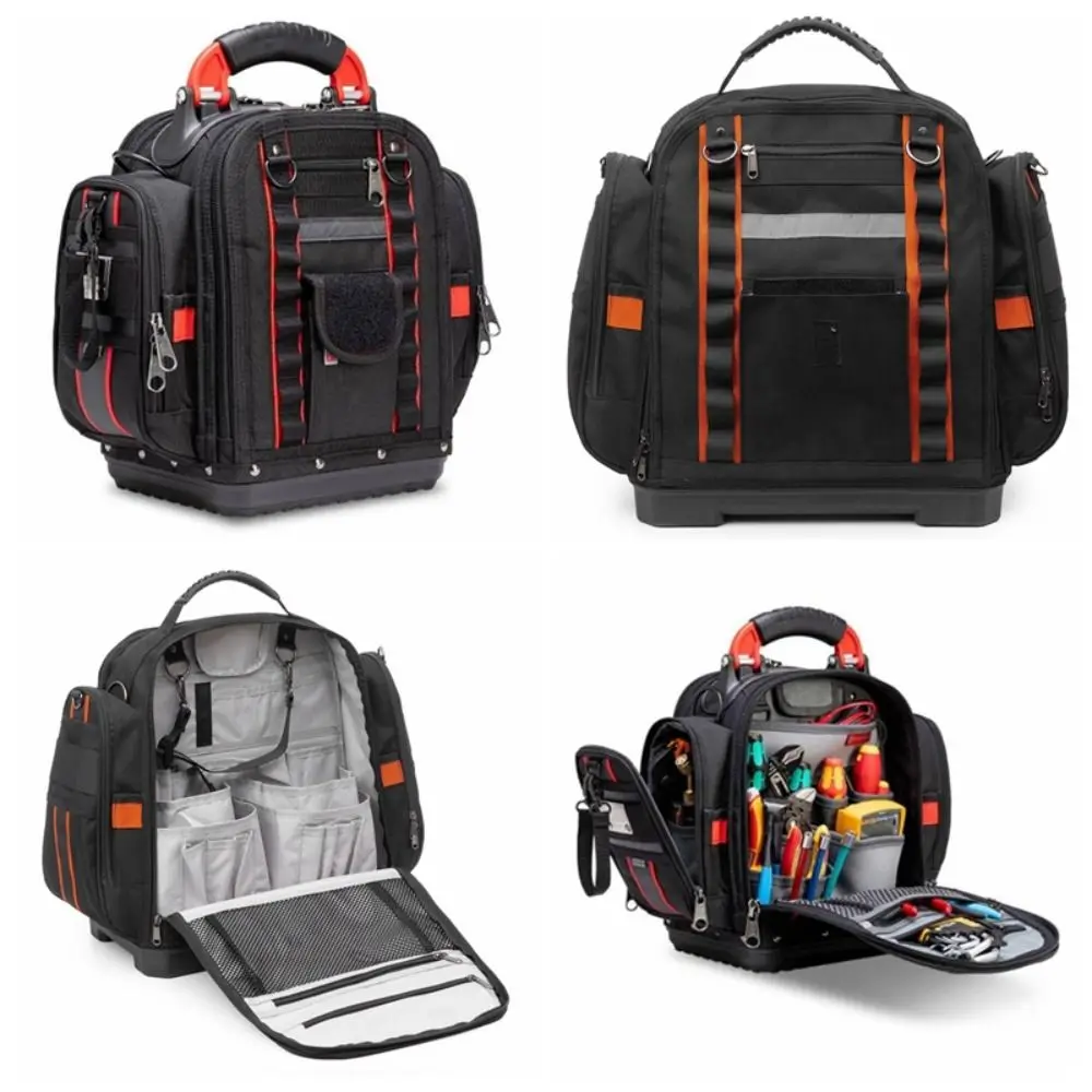 New Portable Tool Storage Bag Thickened Wear Resistant Toolkit Removable Plastic Base Crossbody Toolkit