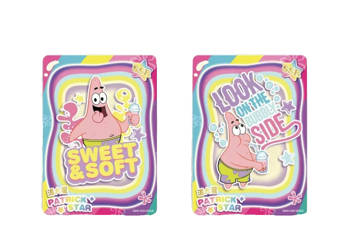 KAYOU original SpongeBob SquarePants Card Figure Collection Trading Cards Cartoon Figure Cute Funny Bikini Beach Collection Card