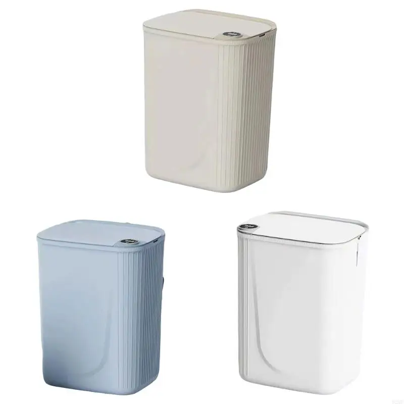 92MF Intelligent Motion Sensors Waste Bin USB Charging 1200mAh Battery Quiet Lid Rubbish Bin for Modern Apartments