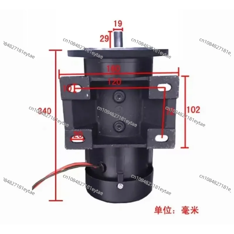 Permanent magnet DC motor 750W with round flange with seat horizontal and vertical DC1HP 1800 rpm adjustable speed motor