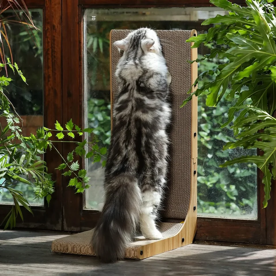 L Shaped Wall Mounted Cat Scratching Post