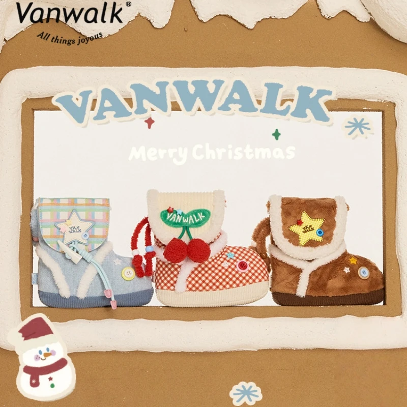 

Vanwalk Official Christmas Collection Niche Design Boot Bag Single Shoulder Crossbody Bag Shopping Phone Bag Girl'S Xmas Gift