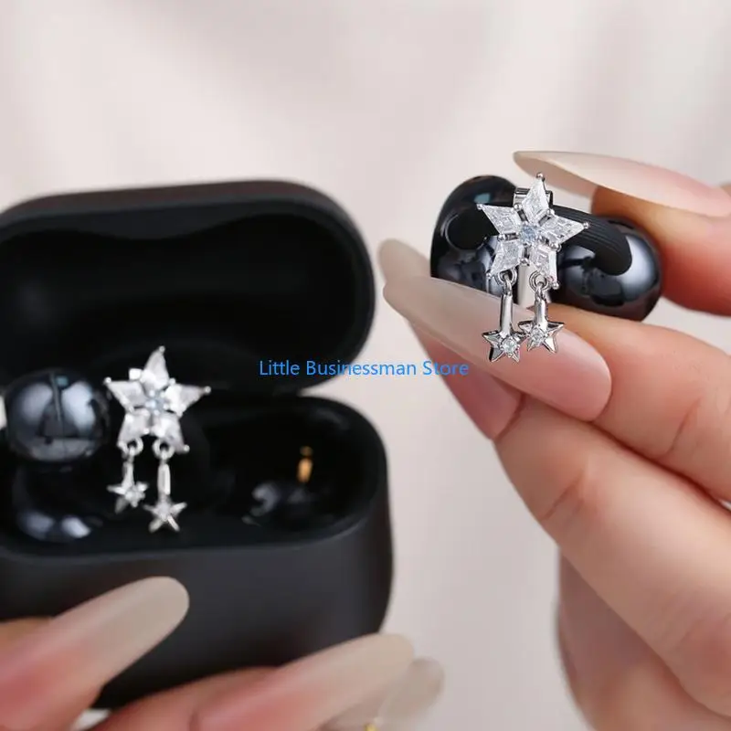 Moderne sternförmige Kopfhörer-Ohrclips aus Metall für Freeclip Basic und neuere Ohreinheiten, Headsets, Dekorations-Ohrclip – Detail 9