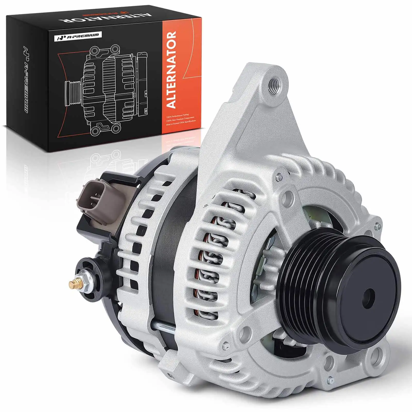 A-Premium Alternator with 6-Groove Pulley for Toyota Highlander 2009-2014 Venza 2009-2016