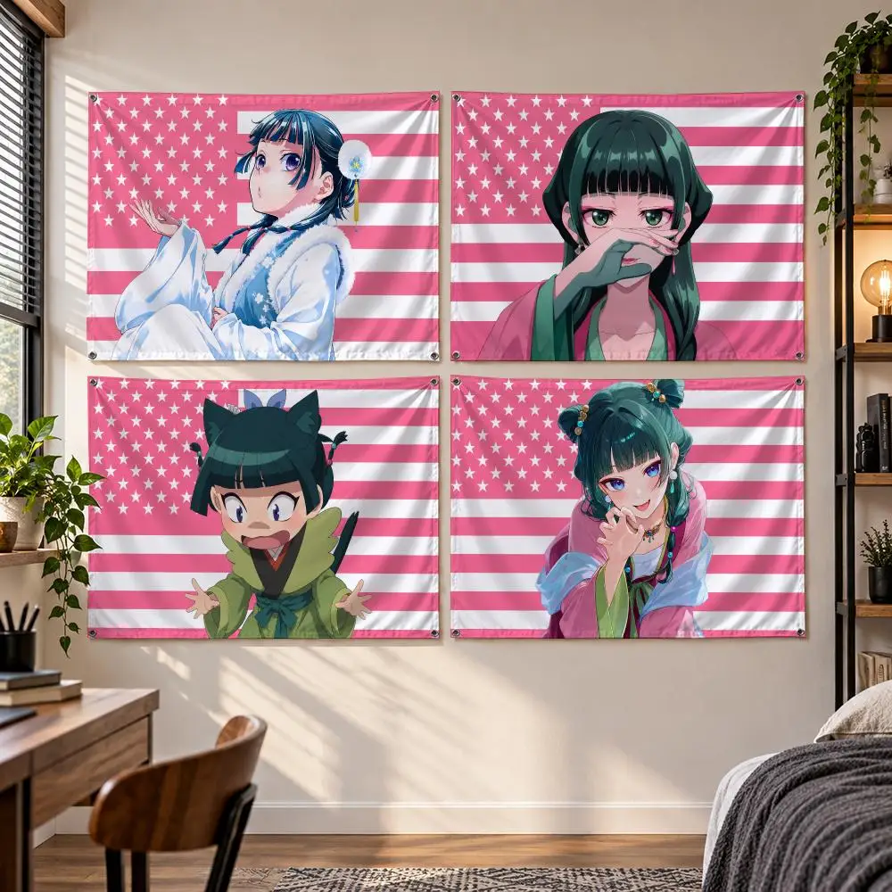 Anime The Apothecary Diaries Palace Story M-Maomao Flags Banner Decor for Bedroom,Garden,Party,Club,Gaming Room,Indoor Outdoor