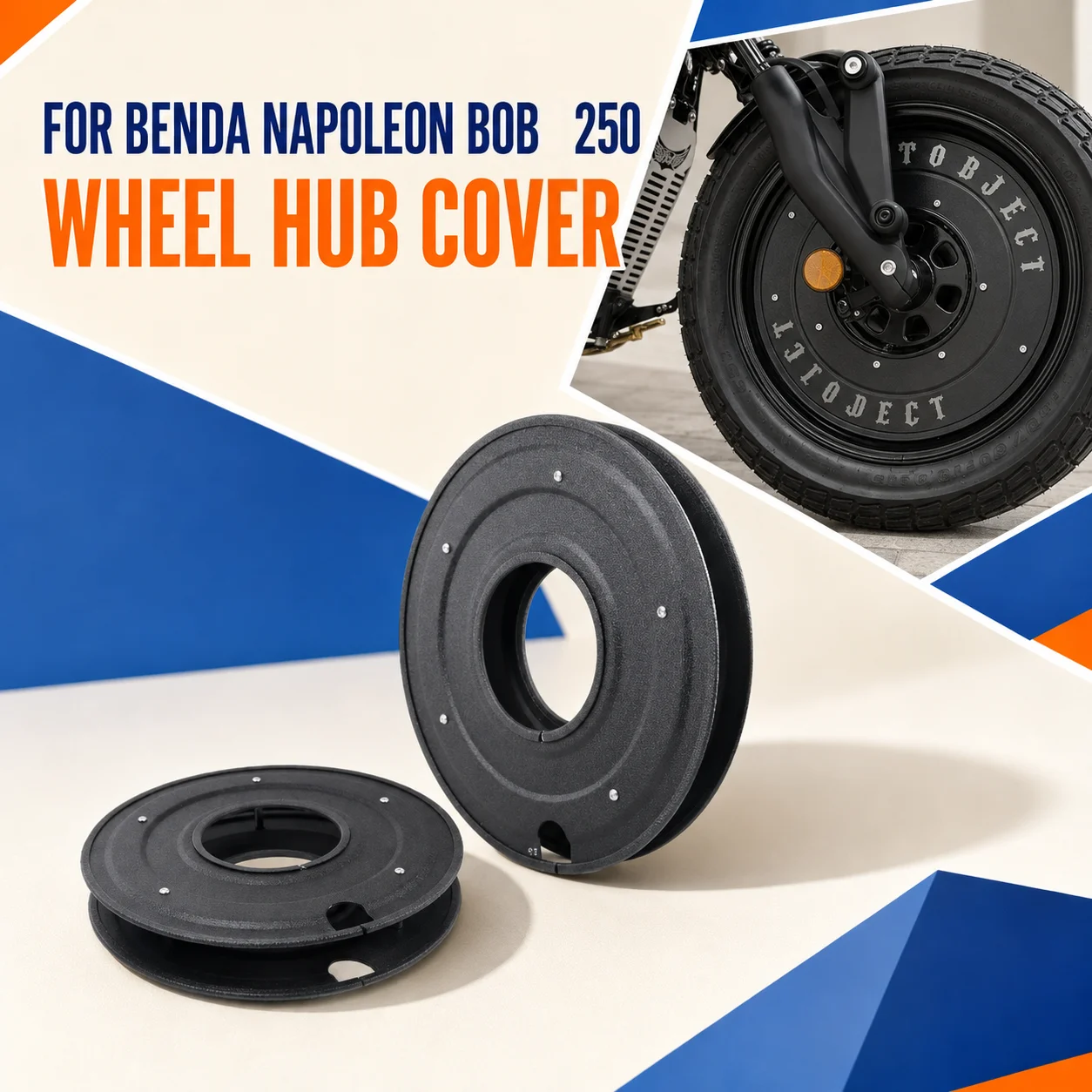 Closed Style Metal Wheel Hub Decor Cover Front Rear Rim Guard Fit For BENDA Napoleon Bob 250 Cruiser Mod Accessories