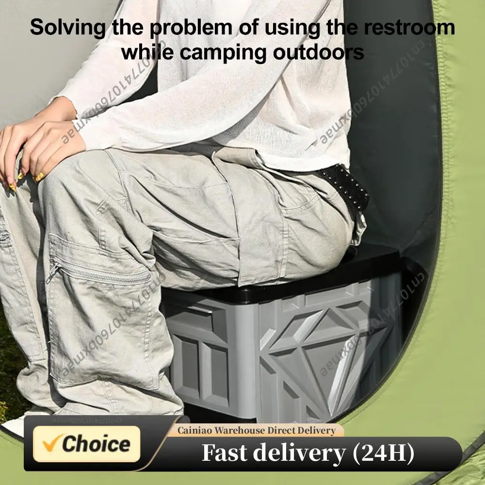 

Folding Portable Potty for Adults & Kids Camp Toilet with Lid & Reusable for Camping Travel Outdoor Car RV & Emergency Use