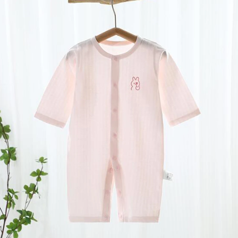 

Baby Girl Clothes Newborn Baby Boy Rompers Long Sleeve Summer Thin Lightweight Air Conditioning Room Infant Baby Jumpsuit
