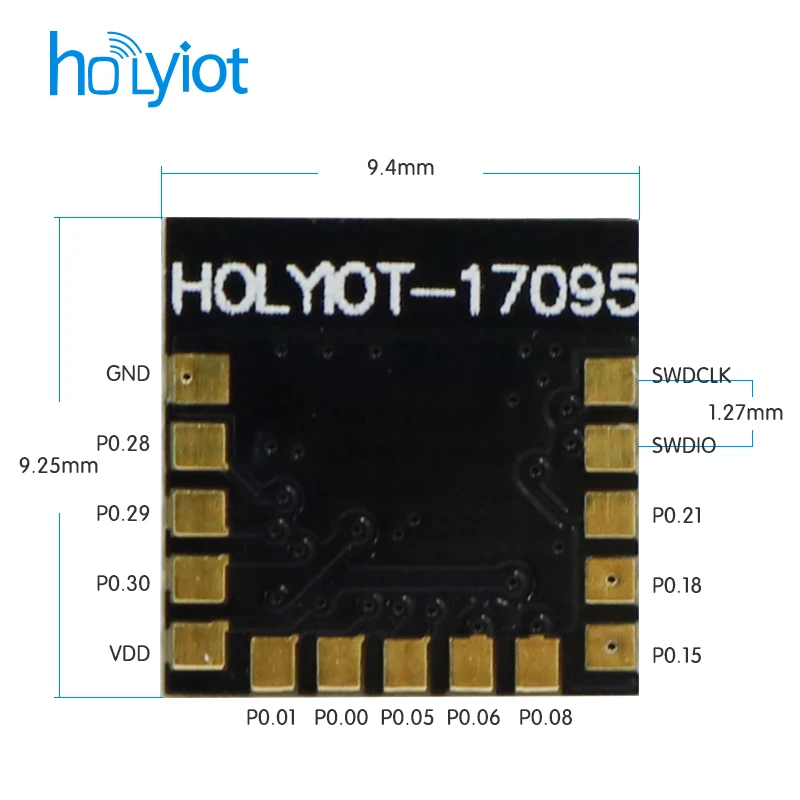 Holyiot NRF52832 WL-CSP Bluetooth Low Energy Module BLE 5.0 Wireless Automation Modules for Bluetooth Mesh FCC , IOT BLE Modules gfsk blue tooth self mesh module 10dbm 2 4ghz ble e104 bt12nsp cdsenet 60m support sig mesh v1 0 max 16383 nodes uart interface