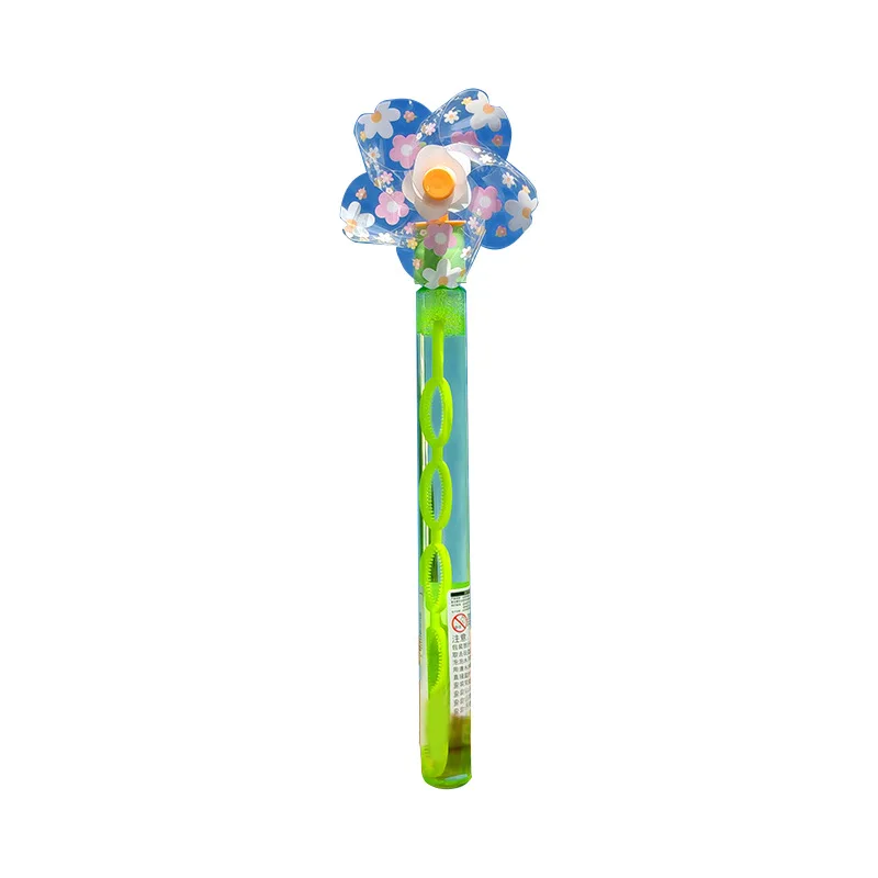 1pcs Flower Windmill Bubble Stick Handheld Bubble Machine Blowing Bubble Toy Cute Creativity Party Decoration Children Toys Gift