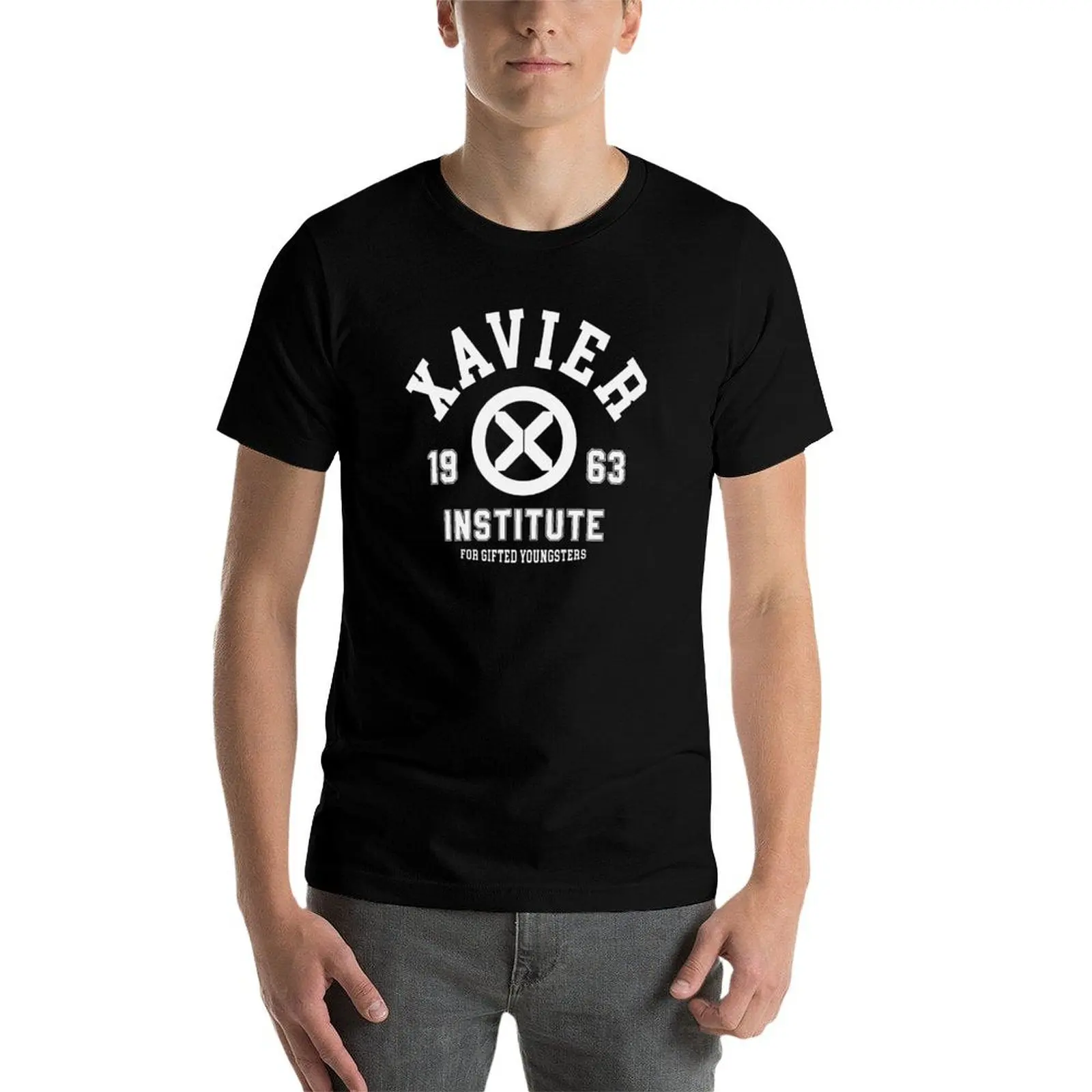 T-shirt uni imprimé animal pour hommes, 45% Institute, vêtements pour garçons