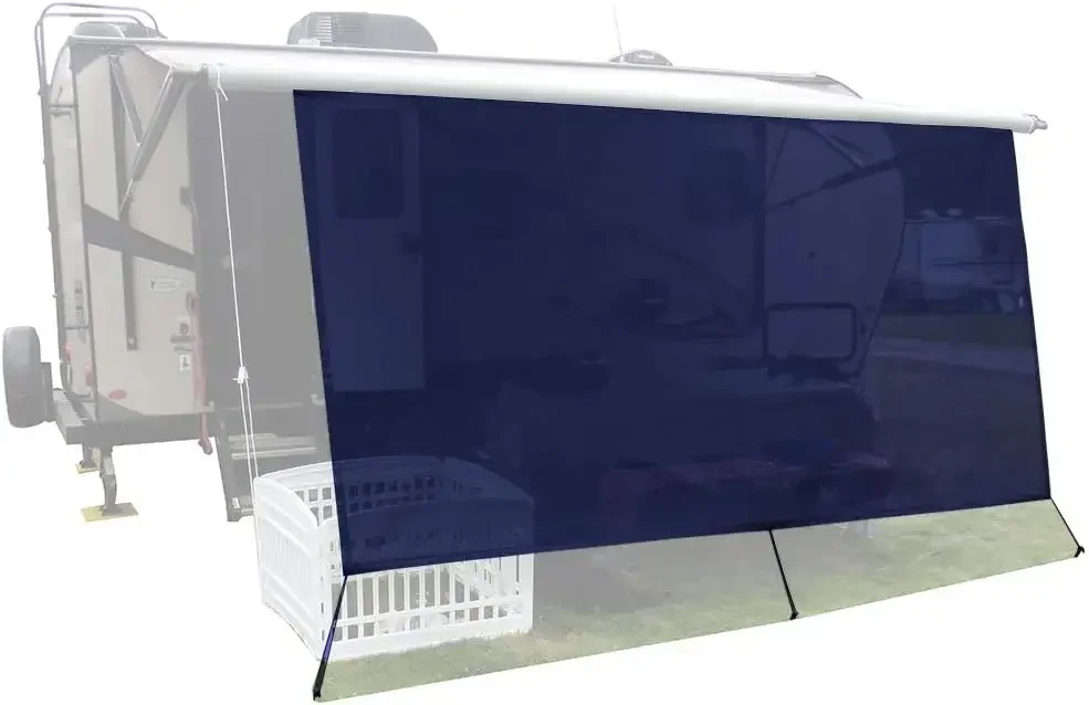 

RV Awning Sunshade Screen 7' X 9' 3'' (Fit for 10' Awning)- Mesh Sun Shade Block RV Awning Front Sun Galary Motorhome Camping