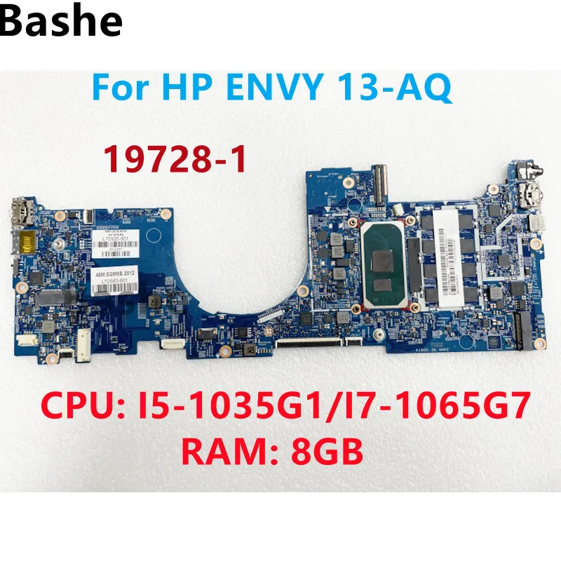 For HP ENVY 13-AQ  Laptop Motherboard CPU:I5-1035G1 I7-1065G7 RAM:8GB 19728-1 L70926-601 L70927-601 100% Tested Fully OK