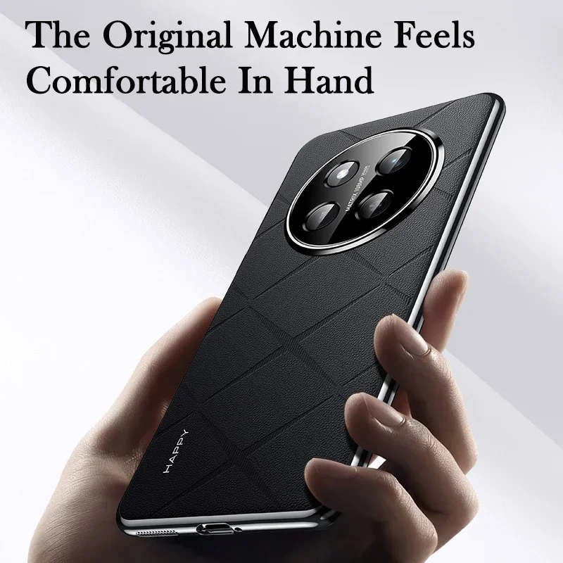 Capa de telefone de couro de luxo para honor x9c chapeamento lente da câmera pttotection capa traseira dura para honra x9c