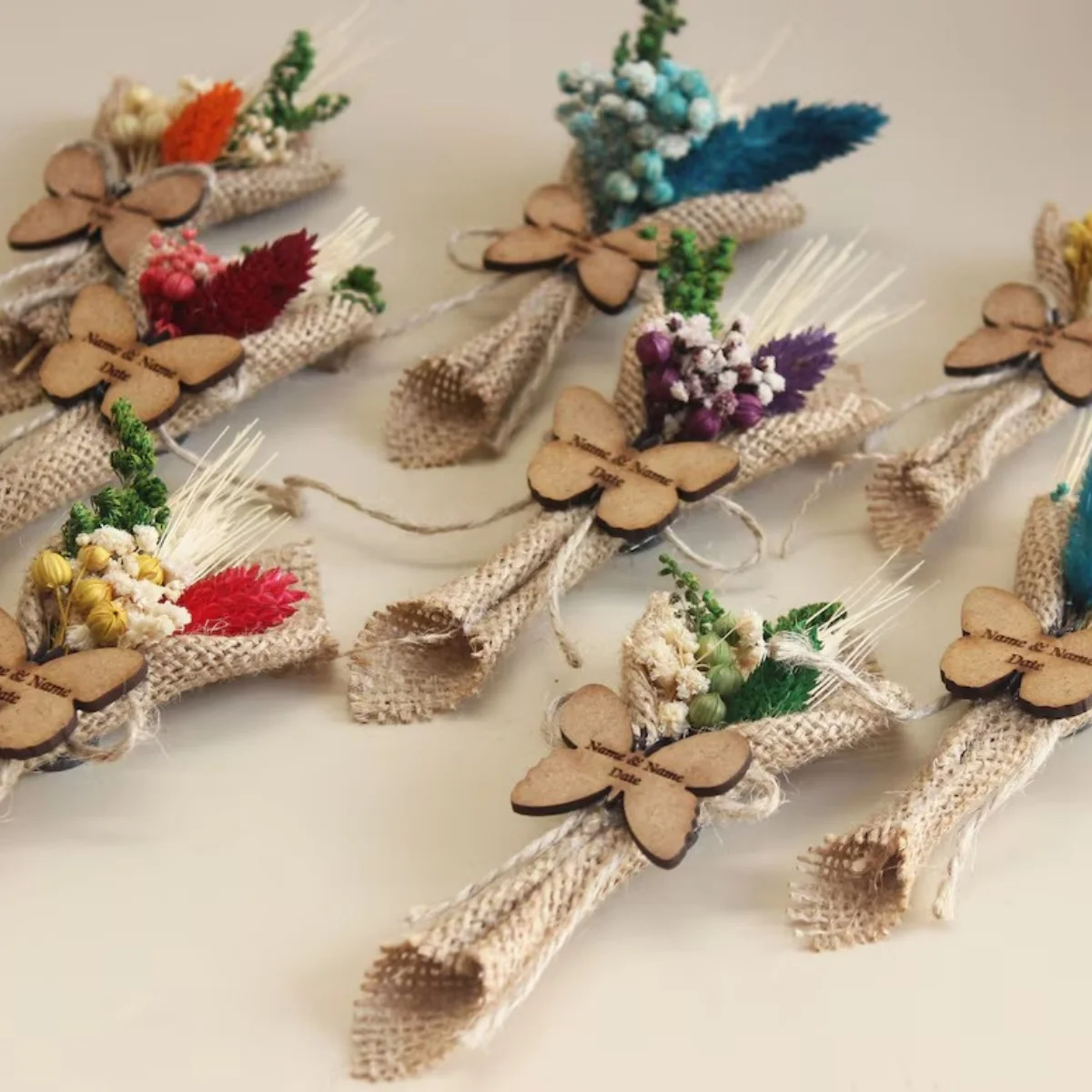 

Mini Dried Flower Souvenir Bouquet ,Wedding Favor Magnet , Personalized Gifts, Bridal Shower , Wedding Party Favors , Rustic Wed